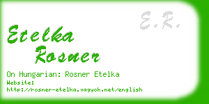 etelka rosner business card